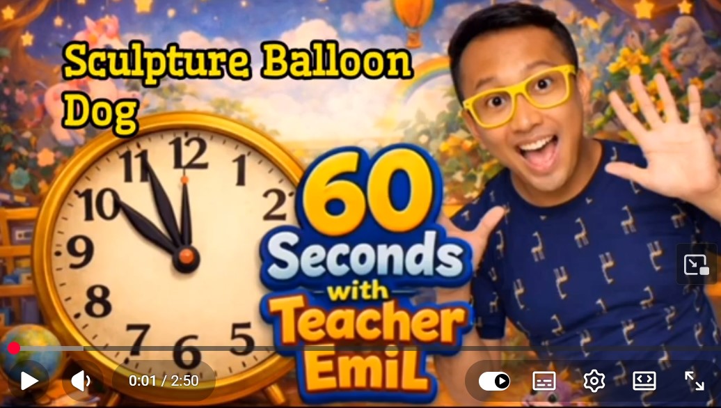 Balloon Sculpture, 60Seconds with Teacher Emil
