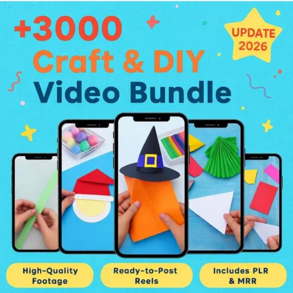 3000+ Kids' Craft Video Bundle